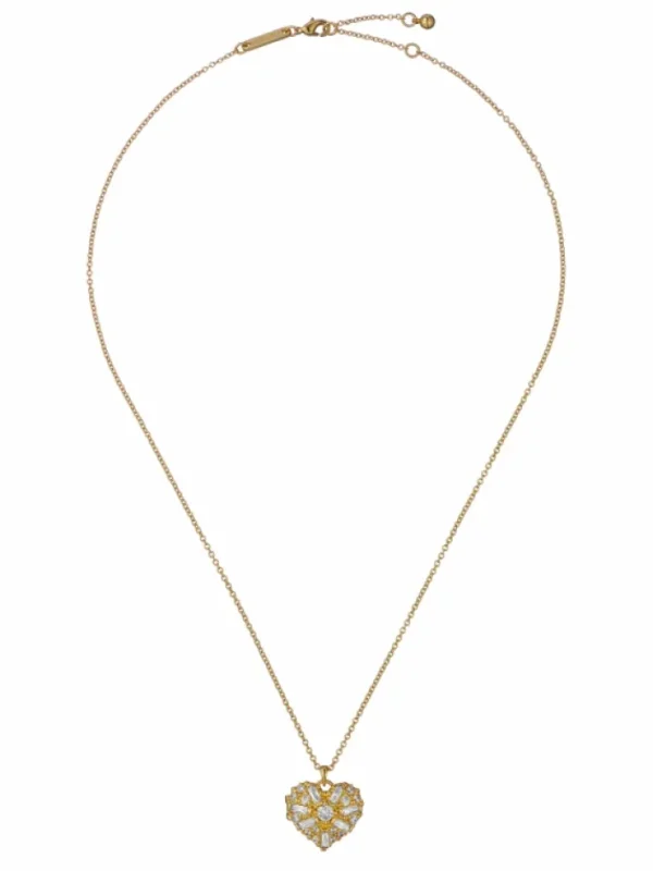 Cherish Crystal Cluster Heart Locket Pendant Necklace<Ted Baker Clearance