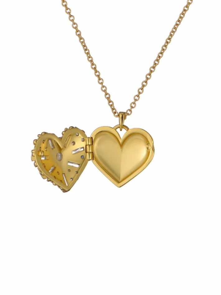 cherish_crystal_cluster_h_2.webp Cherish Crystal Cluster Heart Locket Pendant Necklace<Ted Baker Clearance