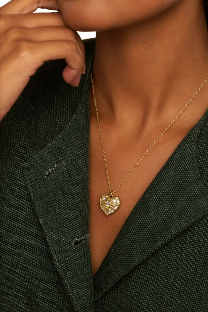 cherish_crystal_cluster_h_4.webp Cherish Crystal Cluster Heart Locket Pendant Necklace<Ted Baker Clearance