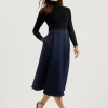 Chira Knit Bodice Midi Dress With Wrap Skirt<Ted Baker Flash Sale