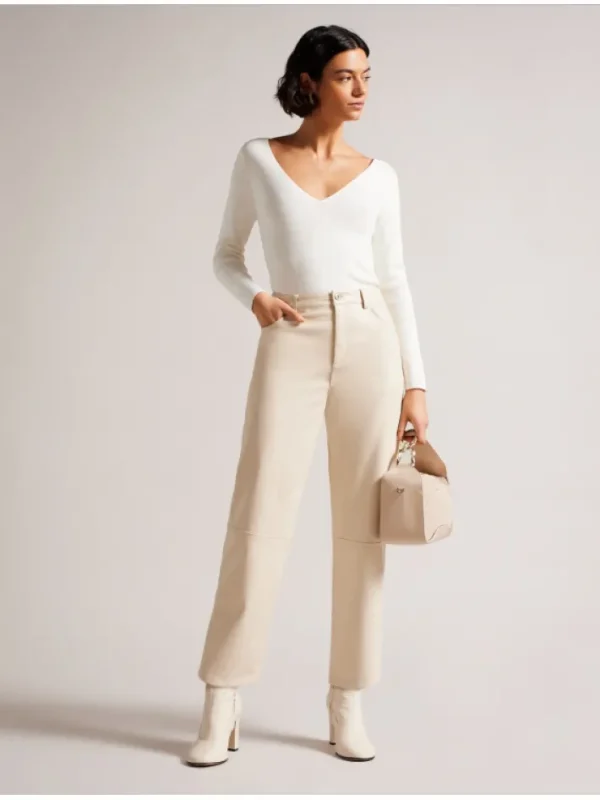 Cileste Fitted V-Neck Long Sleeve Knit Top<Ted Baker Online