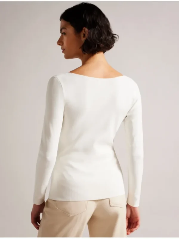 Cileste Fitted V-Neck Long Sleeve Knit Top<Ted Baker Online