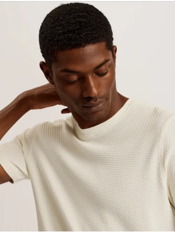 Curlys Short Sleeve Regular Textured T-Shirt<Ted Baker Cheap