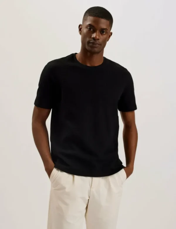 Curlys Short Sleeve Textured T-shirt<Ted Baker Best Sale