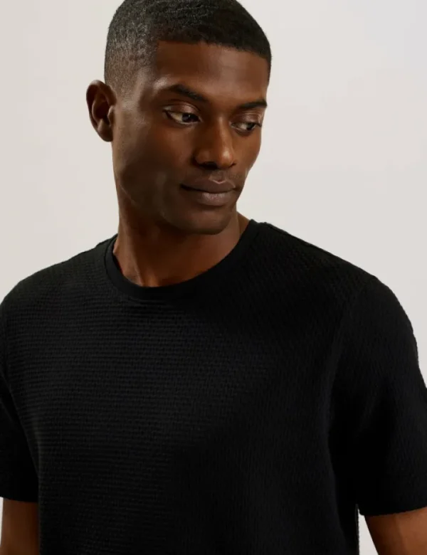 Curlys Short Sleeve Textured T-shirt<Ted Baker Best Sale