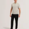 Daldin Zip Collar Stretch Knit Polo Shirt<Ted Baker Outlet