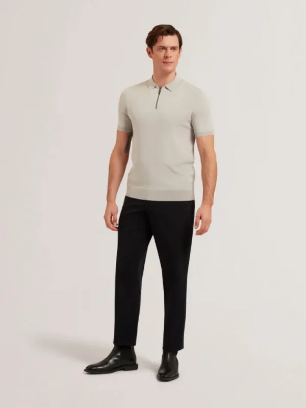 Daldin Zip Collar Stretch Knit Polo Shirt<Ted Baker Outlet