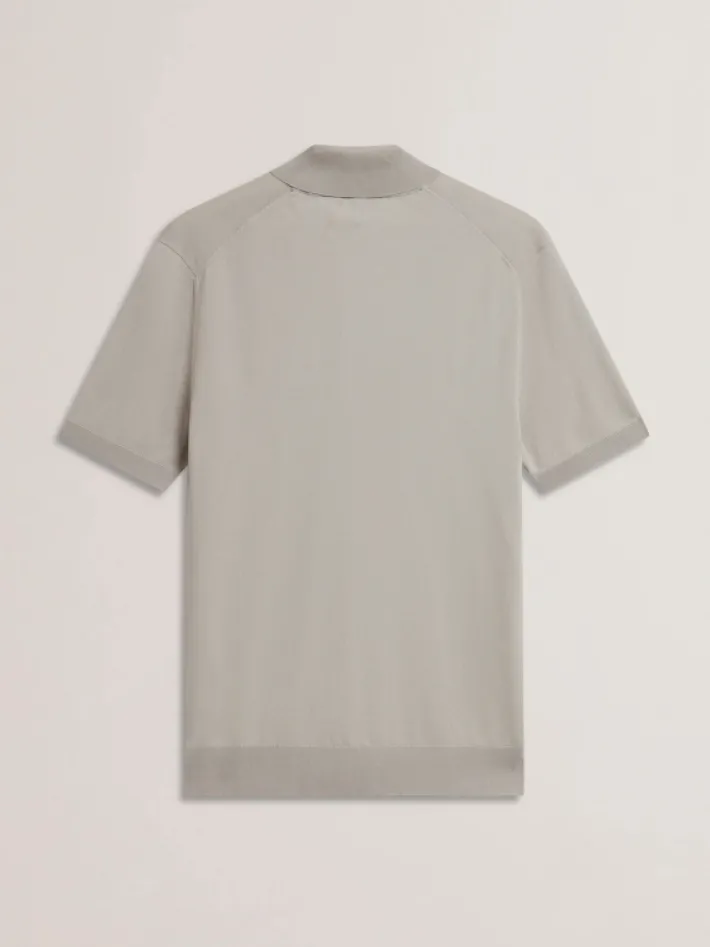 daldin_zip_collar_stretch_4.webp Daldin Zip Collar Stretch Knit Polo Shirt<Ted Baker Outlet