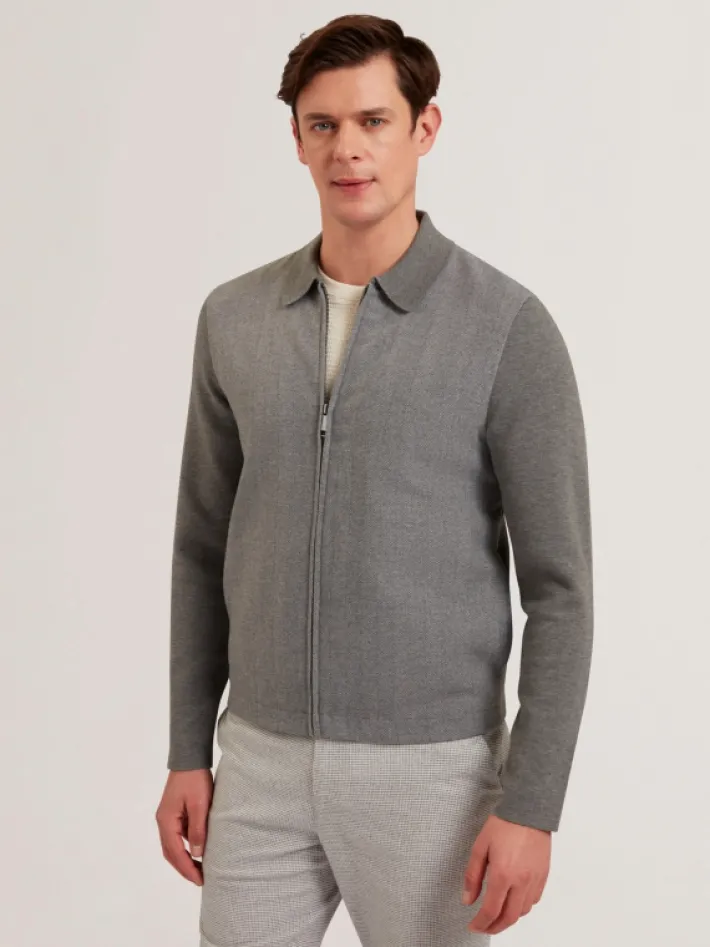 dejo_long_sleeve_herringb_1.webp Dejo Long Sleeve Herringbone Full Zip<Ted Baker New