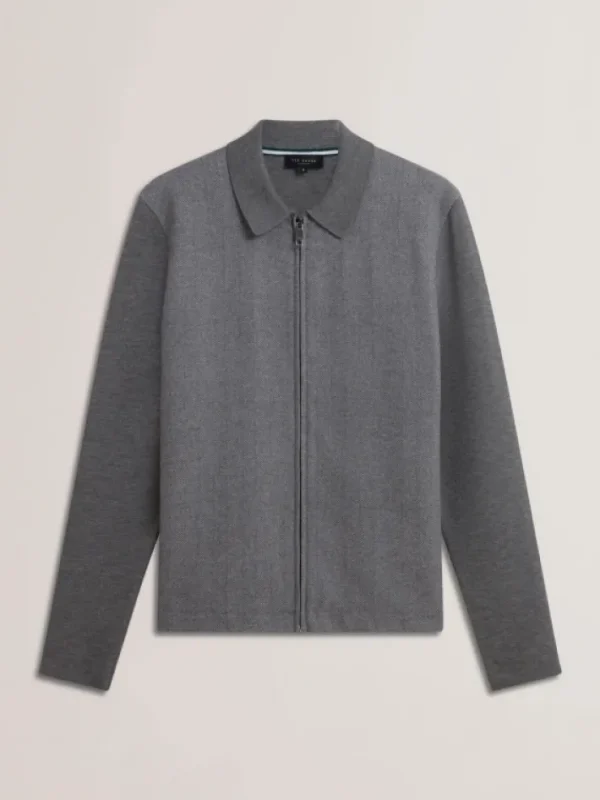 Dejo Long Sleeve Herringbone Full Zip<Ted Baker New