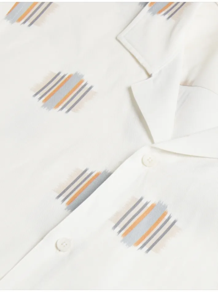dimitre_printed_cotton_li_2.webp Dimitre Printed Cotton Linen Short Sleeve Shirt<Ted Baker Shop