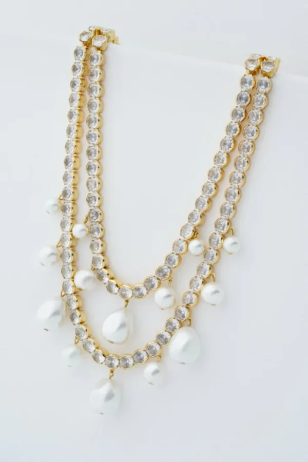 Divinaa Pearl & Crystal Statement Necklace<Ted Baker Online
