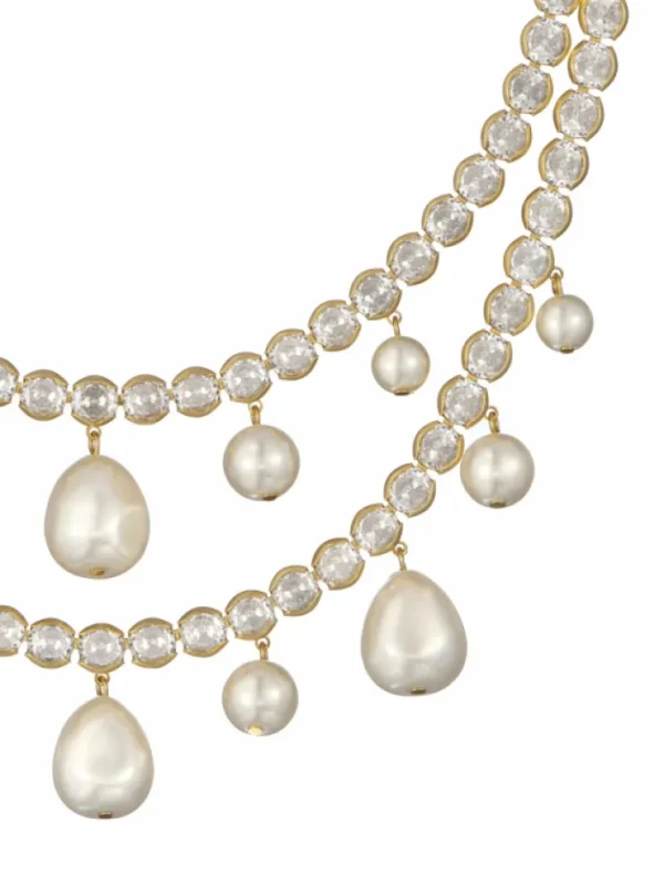 Divinaa Pearl & Crystal Statement Necklace<Ted Baker Online
