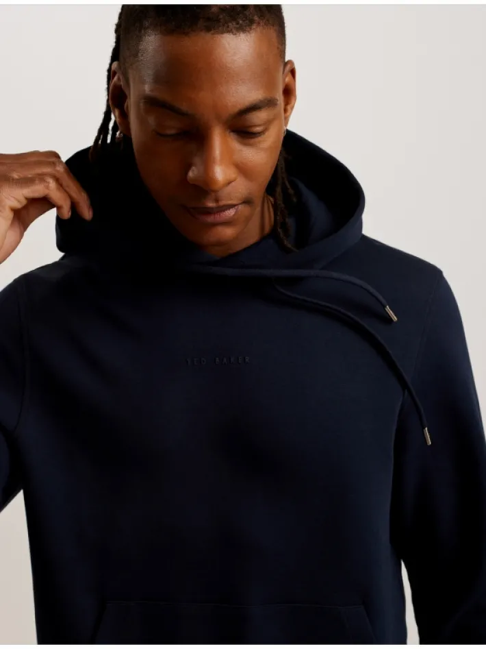 drotow_logo_detail_cotton_1.webp Drotow Logo Detail Cotton Blend Hoodie<Ted Baker Shop