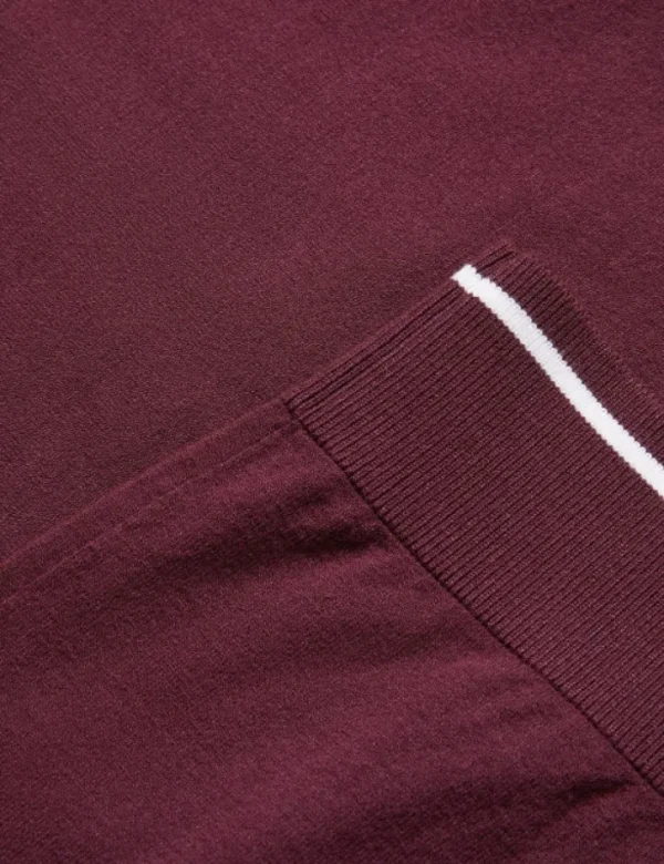 Dunow Pointelle Detail Striped Trim Polo Shirt<Ted Baker Best Sale