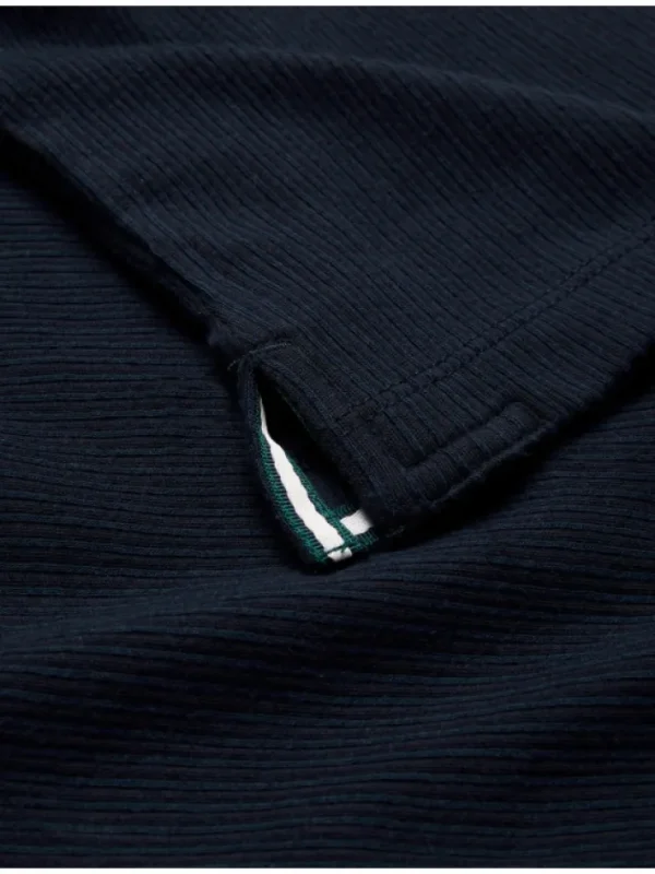 Elgrave Ribbed Cotton Zip Neck Polo Shirt<Ted Baker Flash Sale