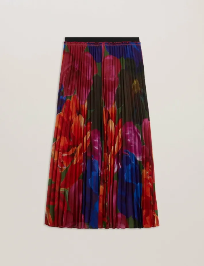 evola_printed_pleated_mid_5.webp Evola Printed Pleated Midi Skirt<Ted Baker Outlet