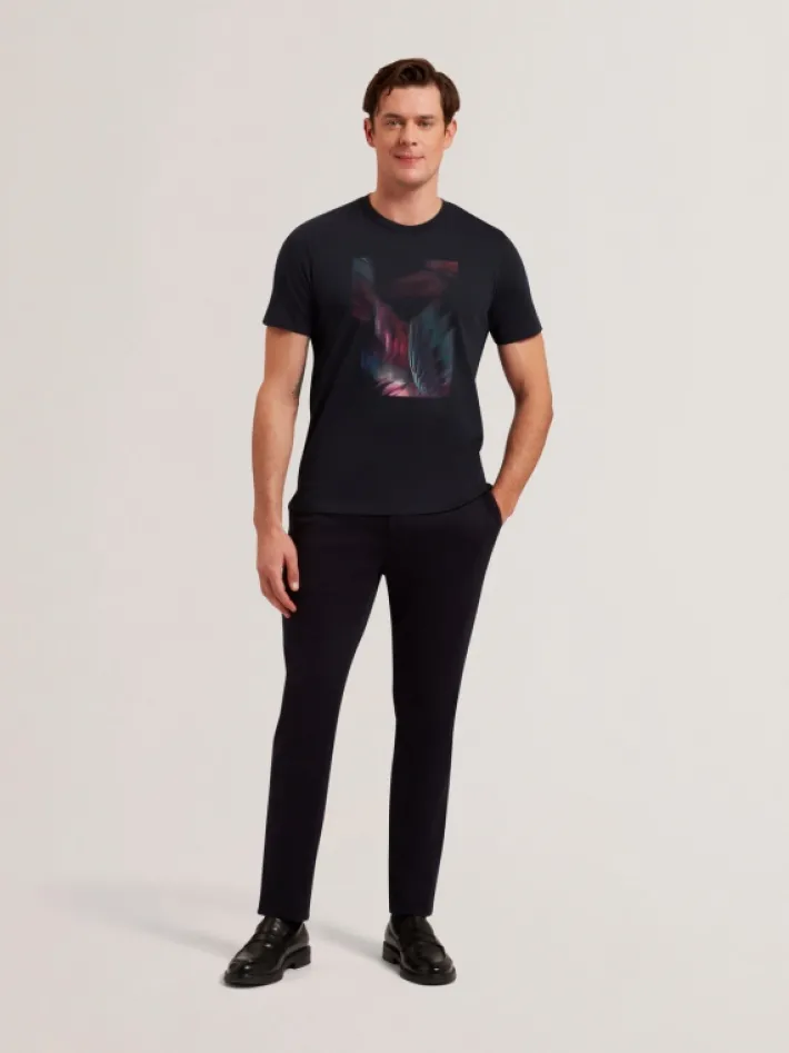 fether_short_sleeve_print_0.webp Fether Short Sleeve Printed Regular T Shirt<Ted Baker Flash Sale
