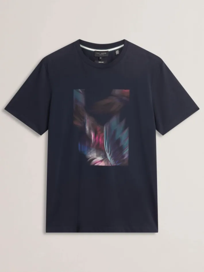 fether_short_sleeve_print_4.webp Fether Short Sleeve Printed Regular T Shirt<Ted Baker Flash Sale