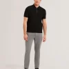 Fourd Short Sleeve Herringbone Zip Polo<Ted Baker Best