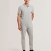 Fourd Short Sleeve Herringbone Zip Polo<Ted Baker Sale