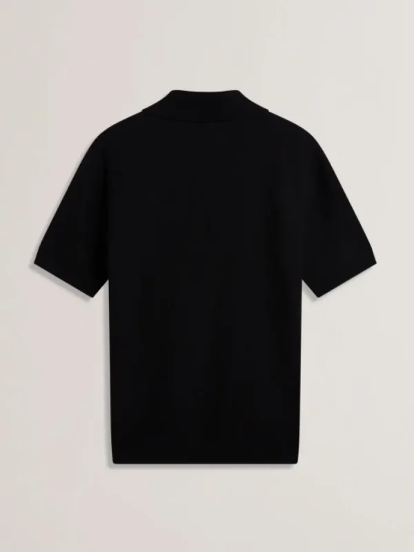 Fourd Short Sleeve Herringbone Zip Polo<Ted Baker Best