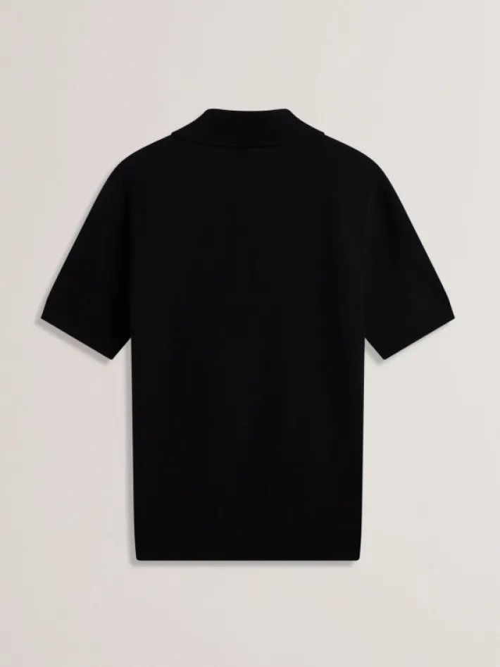 fourd_short_sleeve_herrin_5.webp Fourd Short Sleeve Herringbone Zip Polo<Ted Baker Best