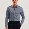 Frestin Geometric Pattern Slim Long Sleeve Shirt<Ted Baker Online