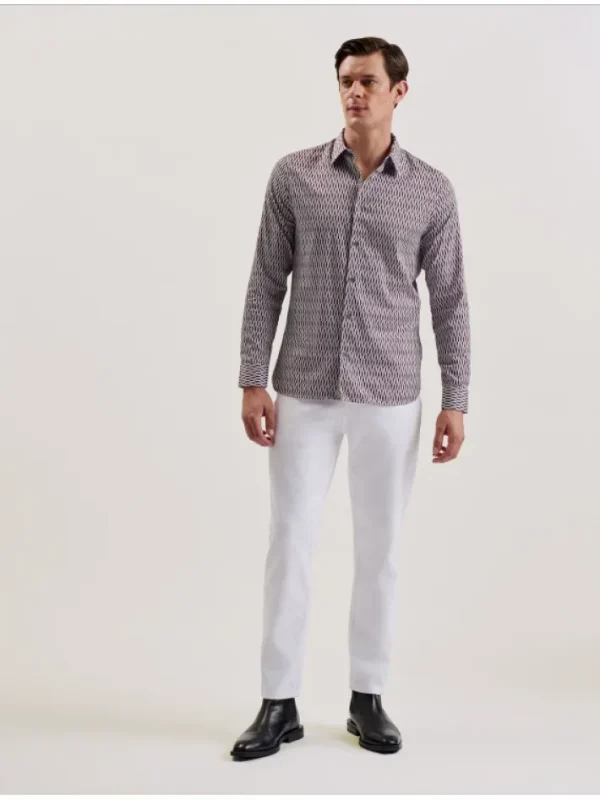 Frestin Geometric Pattern Slim Long Sleeve Shirt<Ted Baker Cheap