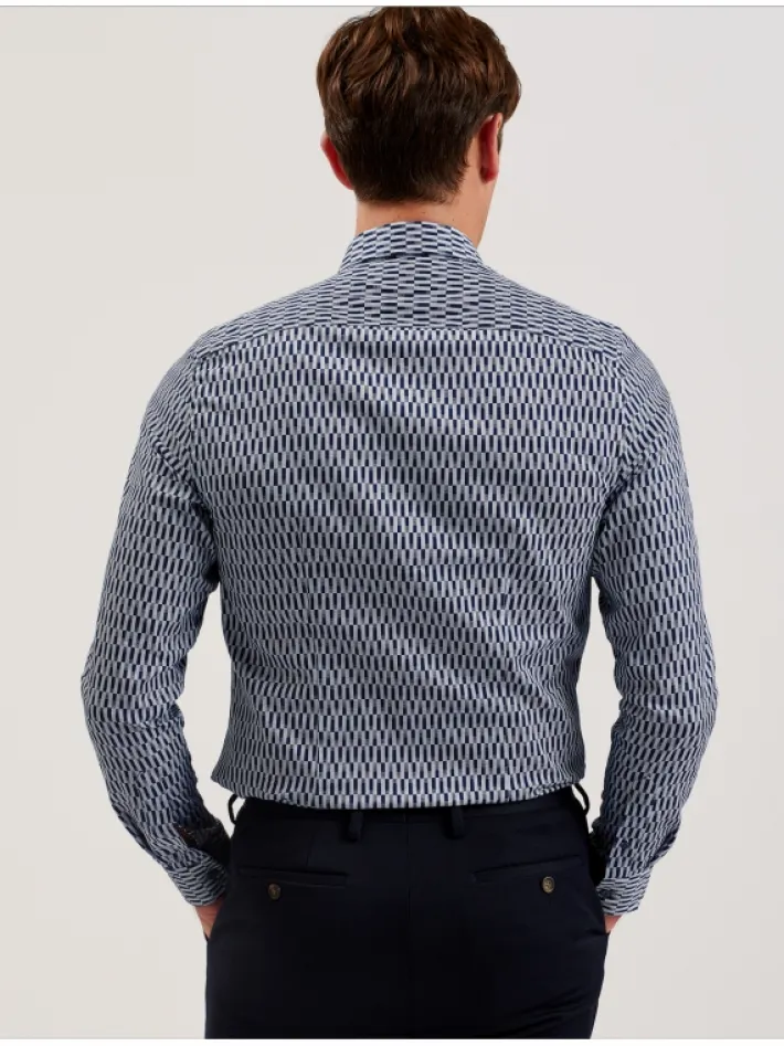 frestin_geometric_pattern_4-1.webp Frestin Geometric Pattern Slim Long Sleeve Shirt<Ted Baker Online