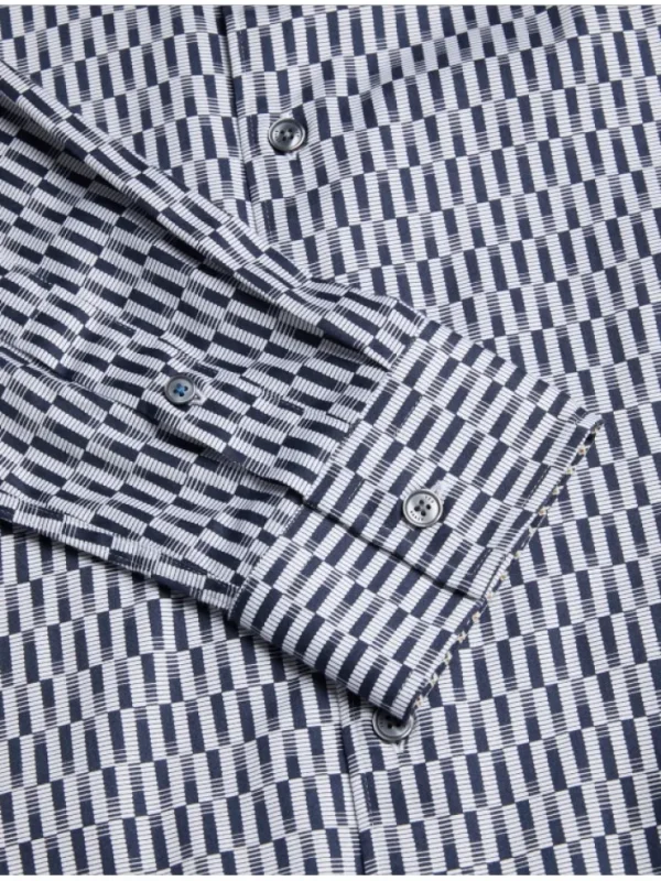 Frestin Geometric Pattern Slim Long Sleeve Shirt<Ted Baker Online