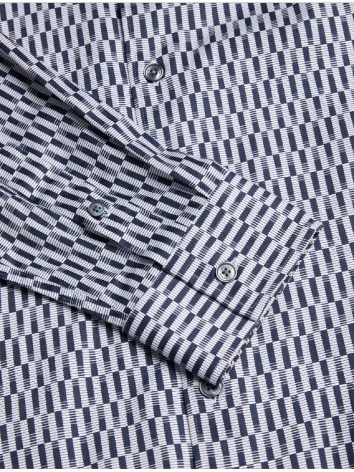 frestin_geometric_pattern_5-1.webp Frestin Geometric Pattern Slim Long Sleeve Shirt<Ted Baker Online