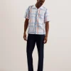 Gardon Check Print Relaxed Short Sleeve Shirt<Ted Baker Shop