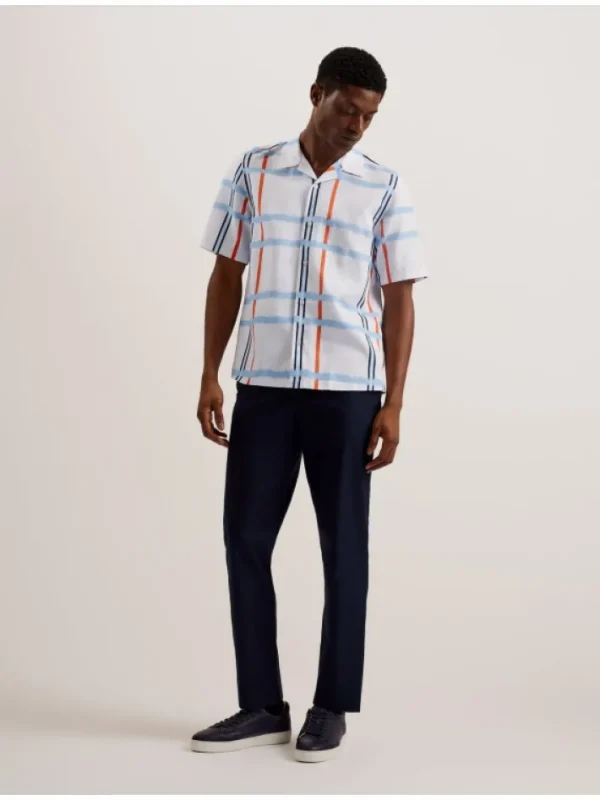 Gardon Check Print Relaxed Short Sleeve Shirt<Ted Baker Shop