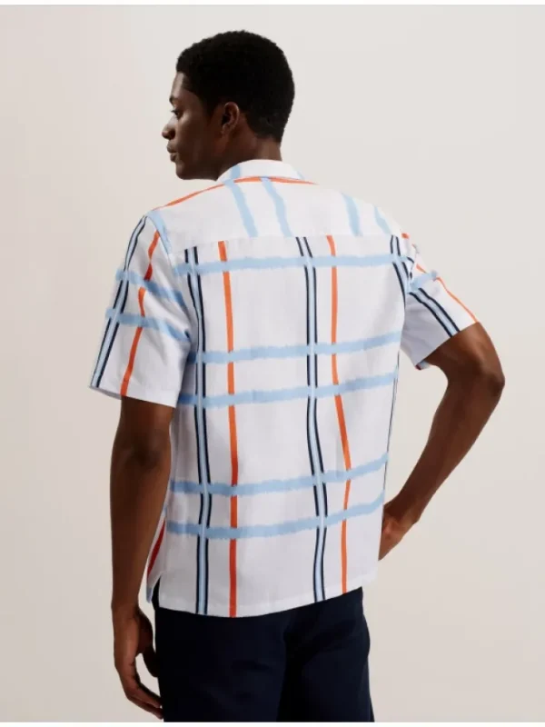 Gardon Check Print Relaxed Short Sleeve Shirt<Ted Baker Shop