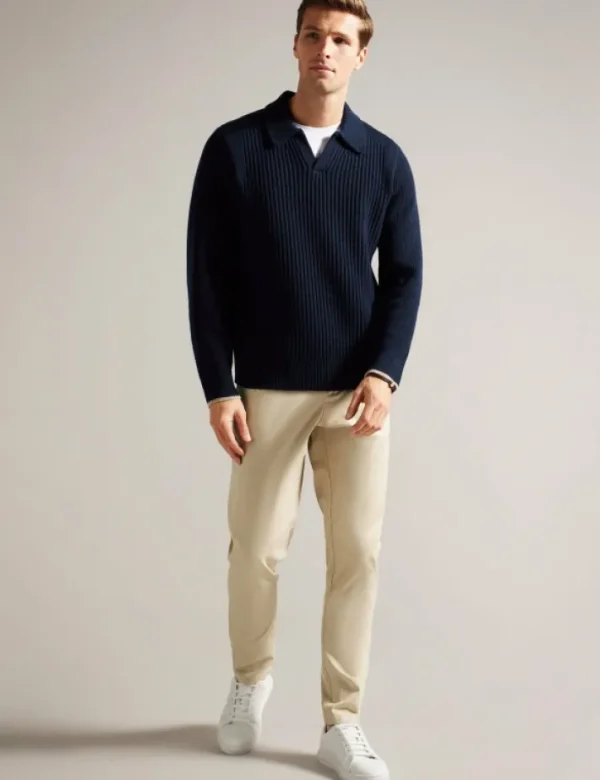 Haybrn Regular Fit Textured Chino Trouser<Ted Baker Clearance