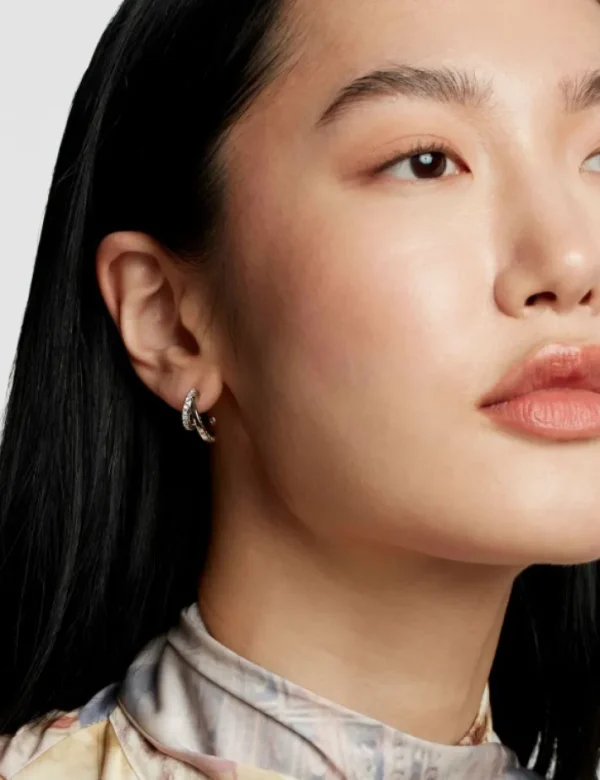 Helias Crystal Double Hoop Earrings<Ted Baker Shop