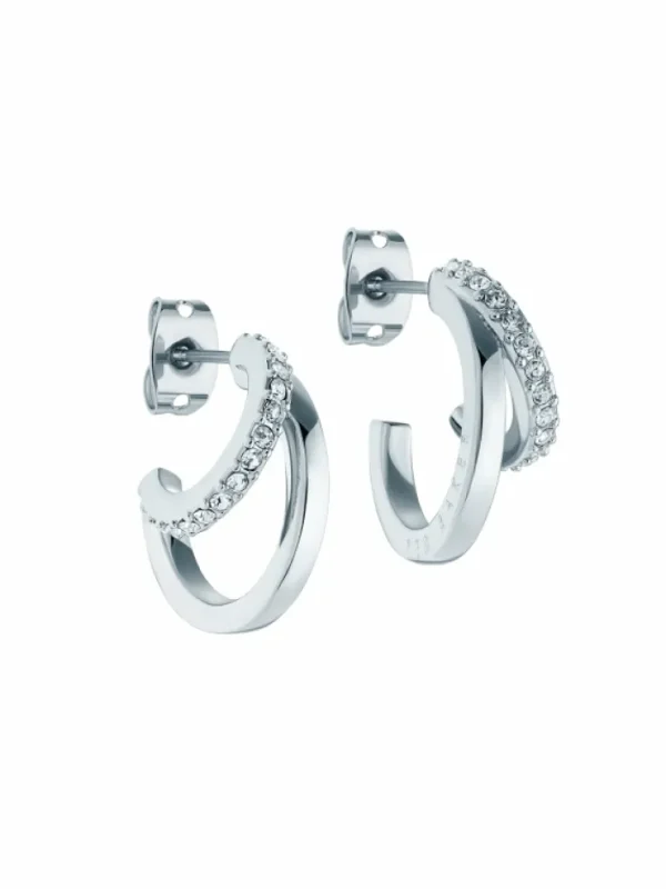 Helias Crystal Double Hoop Earrings<Ted Baker Shop