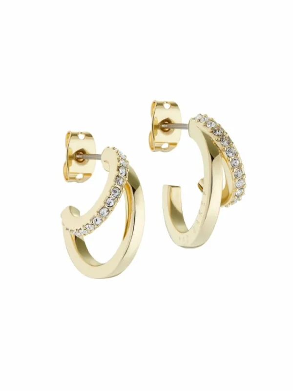 Helias Crystal Double Hoop Earrings<Ted Baker Store