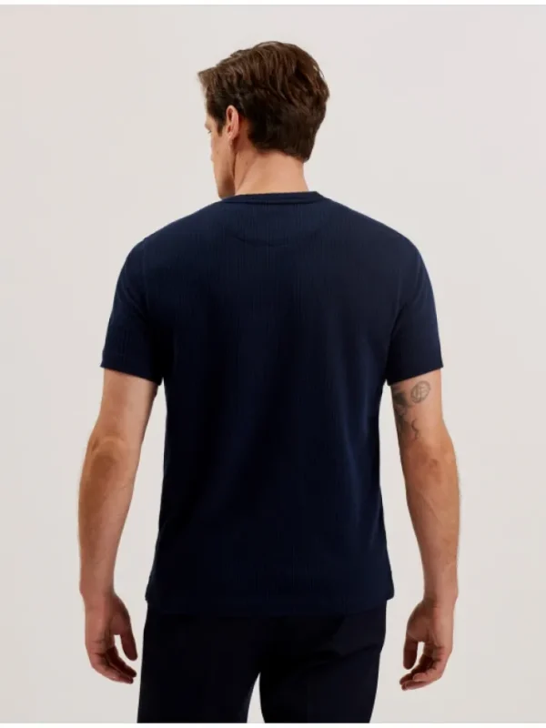 Heynes Ribbed Cotton Crew Neck T-Shirt<Ted Baker Sale
