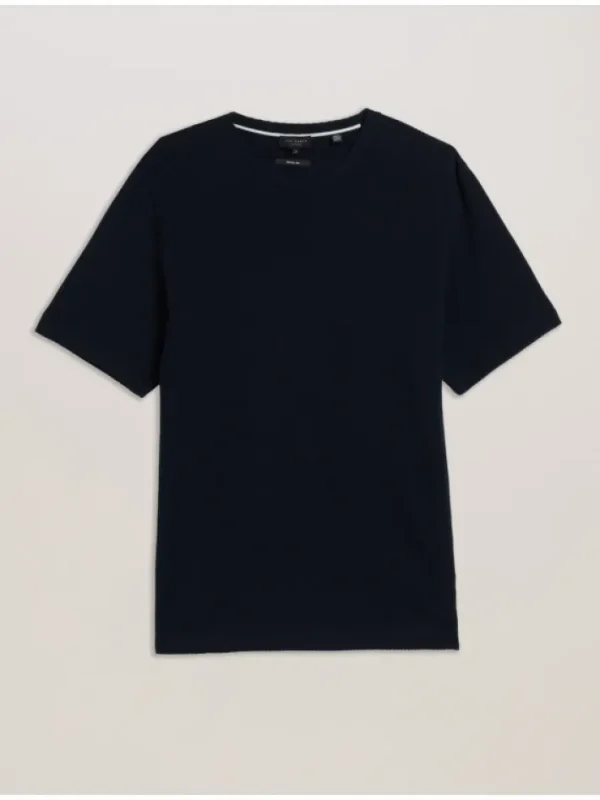 Heynes Ribbed Cotton Crew Neck T-Shirt<Ted Baker Sale