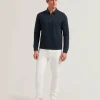 Ingmar Long Sleeve Cotton Blend Zip Polo Shirt<Ted Baker Store