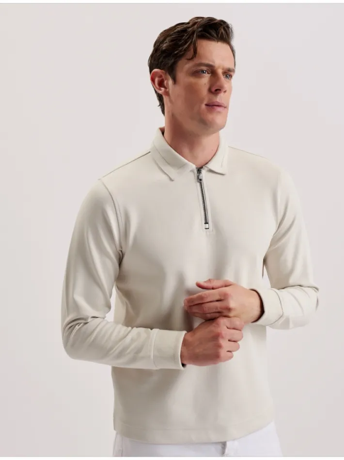 ingmar_long_sleeve_cotton_0.webp Ingmar Long Sleeve Cotton Blend Zip Polo Shirt<Ted Baker Hot
