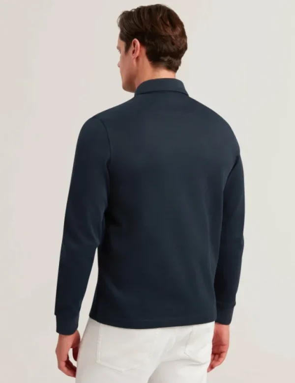 Ingmar Long Sleeve Cotton Blend Zip Polo Shirt<Ted Baker Store