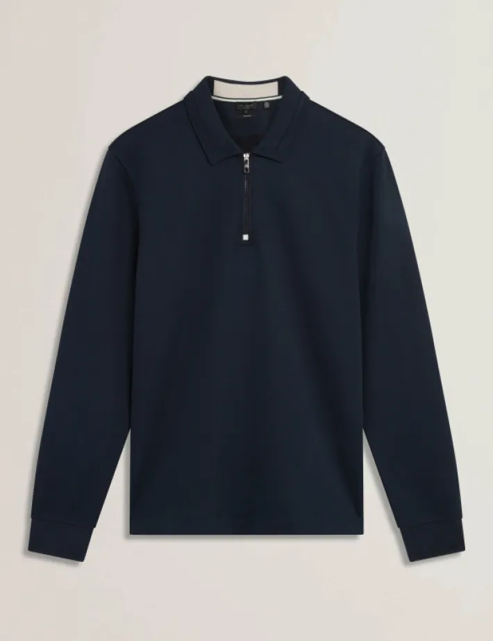 ingmar_long_sleeve_cotton_4-1.webp Ingmar Long Sleeve Cotton Blend Zip Polo Shirt<Ted Baker Store