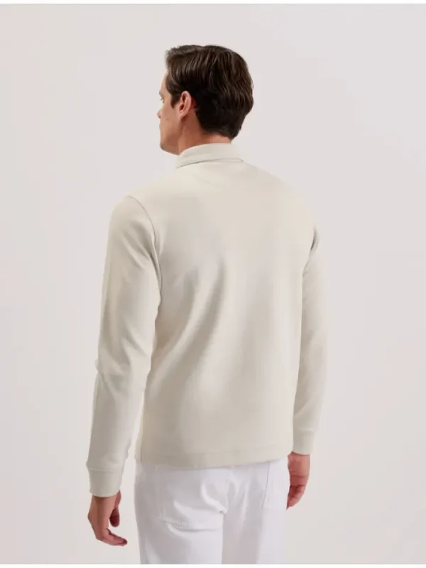 Ingmar Long Sleeve Cotton Blend Zip Polo Shirt<Ted Baker Hot