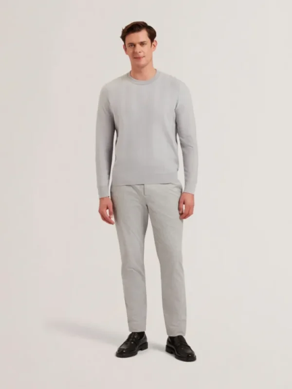 Jamals Long Sleeve Herringbone Stitch Crew Neck Sweater<Ted Baker New