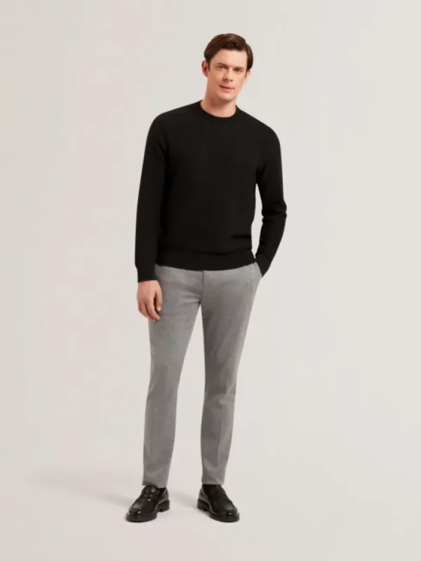 Jamals Long Sleeve Herringbone Stitch Crew Neck Sweater<Ted Baker Clearance