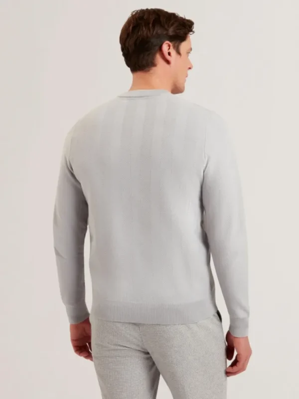 Jamals Long Sleeve Herringbone Stitch Crew Neck Sweater<Ted Baker New
