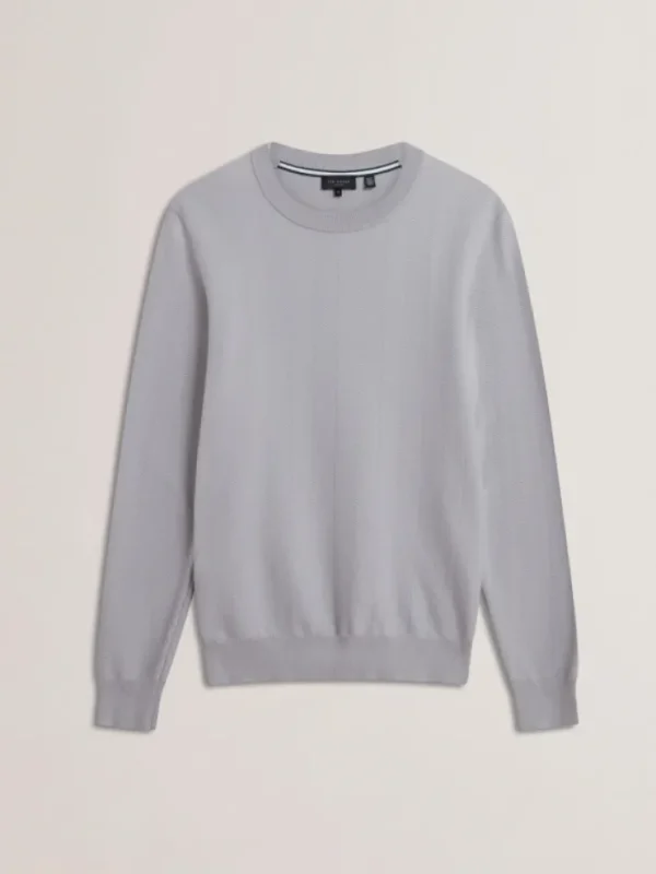 Jamals Long Sleeve Herringbone Stitch Crew Neck Sweater<Ted Baker New